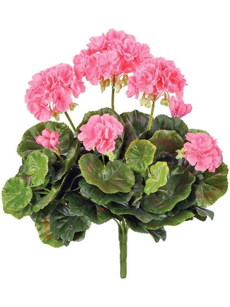 Герань (куст) с ярко-розовыми цветами искусственная