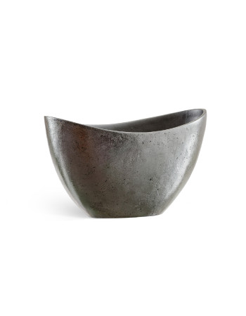 Кашпо TREEZ Effectory Metal лодка малая стальное серебро