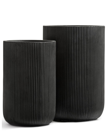 Кашпо TREEZ ERGO Jet высокий цилиндр антрацит Кашпо TREEZ ERGO Jet высокий цилиндр антрацит