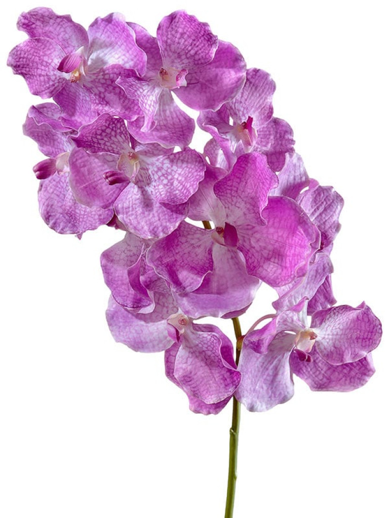 Орхидея Ванда (ветвь) ярко-сиреневая с прожилками искусственная