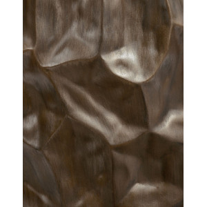 Кашпо TREEZ Effectory Metal Design Сrumple высокий округлый конус чернёная бронза