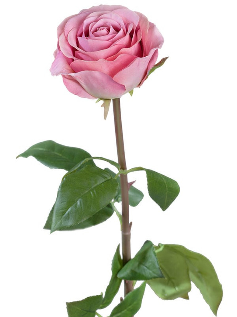 Роза Соло Нью большая розовая искусственная