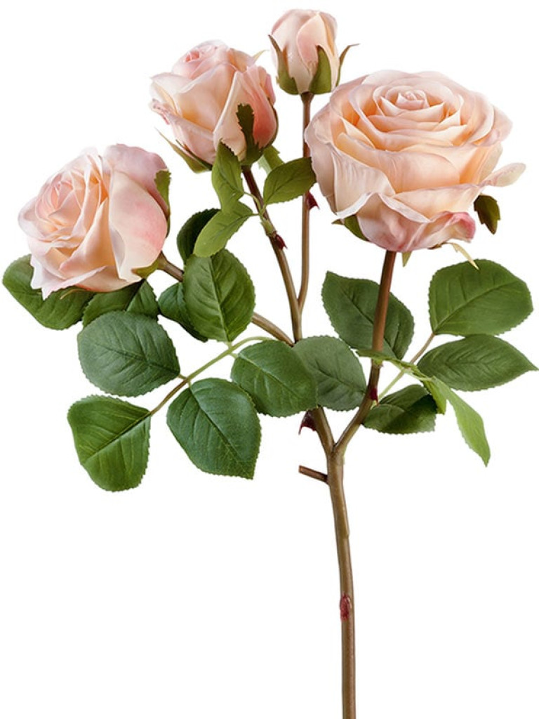 Роза Флорибунда кустовая (ветвь) светло-розовая искусственная
