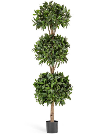 Лавр шар на высоком штамбе тройной искусственный
