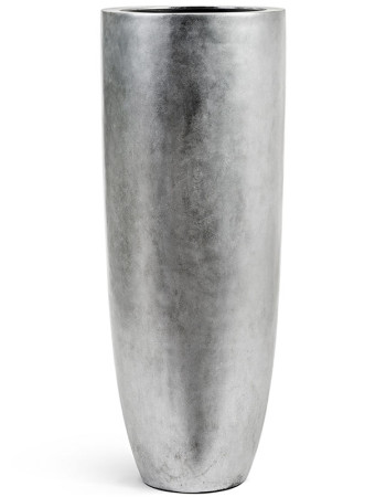 Кашпо TREEZ Effectory Metal Giant высокий конус серебро