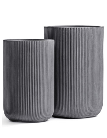 Кашпо TREEZ ERGO Jet высокий цилиндр дымчато-серый бетон Кашпо TREEZ ERGO Jet высокий цилиндр дымчато-серый бетон