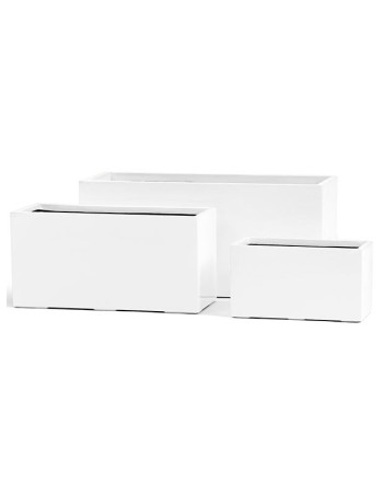 Кашпо TREEZ Effectory Gloss низкий узкий прямоугольник белый глянцевый лак Кашпо TREEZ Effectory Gloss низкий узкий прямоугольник белый глянцевый лак