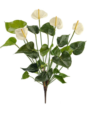 Антуриум (куст) Де Люкс кремовый искусственный Антуриум (куст) Де Люкс кремовый искусственный
