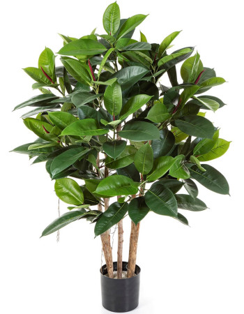 Фикус Эластика куст зелёный большой искусственный
