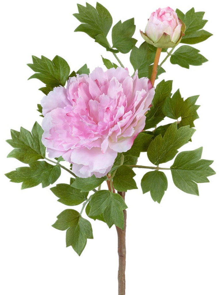 Пион (ветвь малая) нежно-розовый искусственный