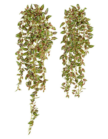 Традесканция бело-зеленая с розовым большая искусственная