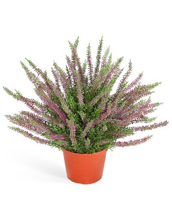 Вереск (Эрика) тёмно-сиреневый куст в горшке большой искусственный