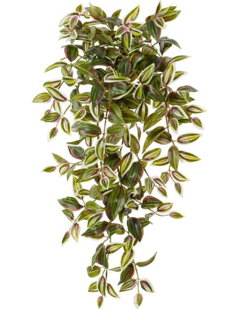 Традесканция зелёно-бело-розовая ампельная искусственная