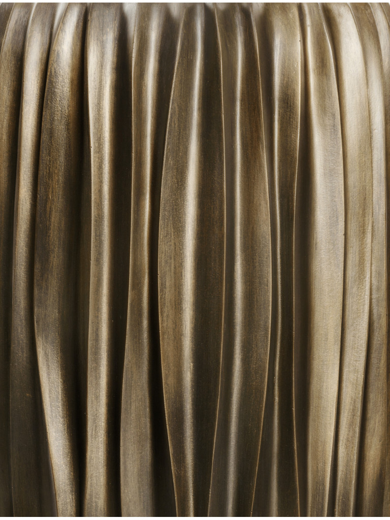 Кашпо TREEZ Effectory Metal Design Wave высокий конус чернёная бронза