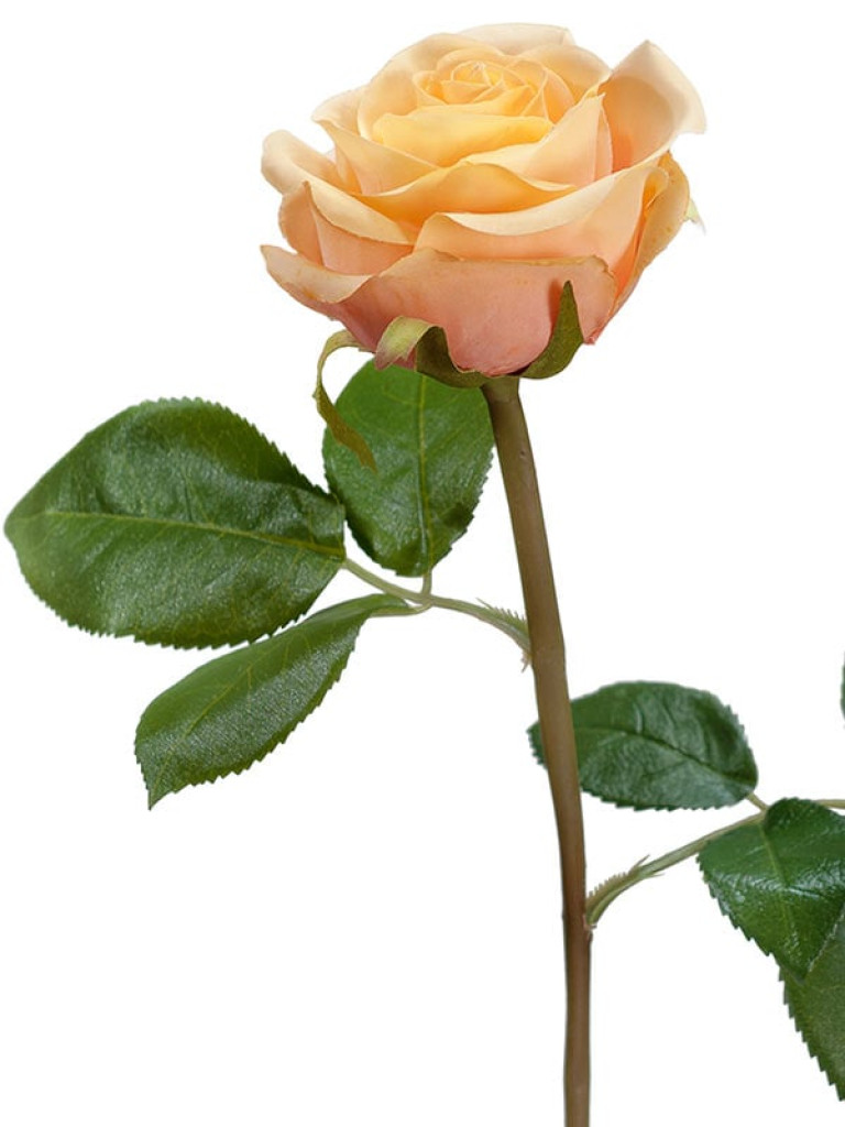 Роза Флорибунда Мидл кремово-персиковая искусственная