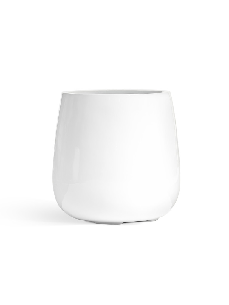 Кашпо TREEZ Effectory Gloss Design чаша белый глянцевый лак