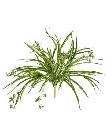 Хлорофитум (куст) бело-зелёный куст с отростками искусственный