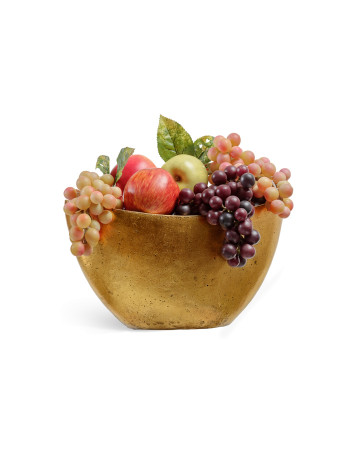 Кашпо TREEZ Effectory Metal лодка малая сусальное золото