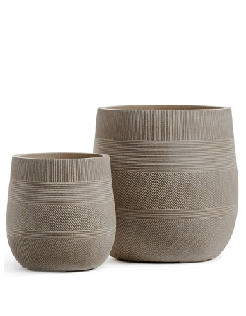 Кашпо TREEZ ERGO Graphics округлая чаша капучино