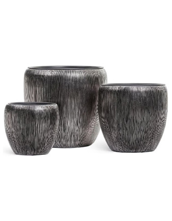 Кашпо TREEZ Effectory Wow конус-чаша стальное серебро Кашпо TREEZ Effectory Wow конус-чаша стальное серебро