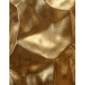 Кашпо TREEZ Effectory Metal Design Сrumple высокий округлый конус сусальное золото