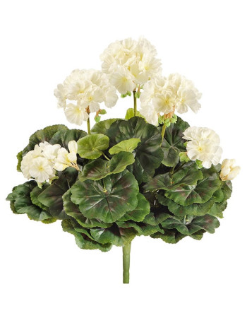 Герань (куст) с кремовыми цветами искусственная