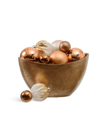 Кашпо TREEZ Effectory Metal лодка малая тёмное матовое золото