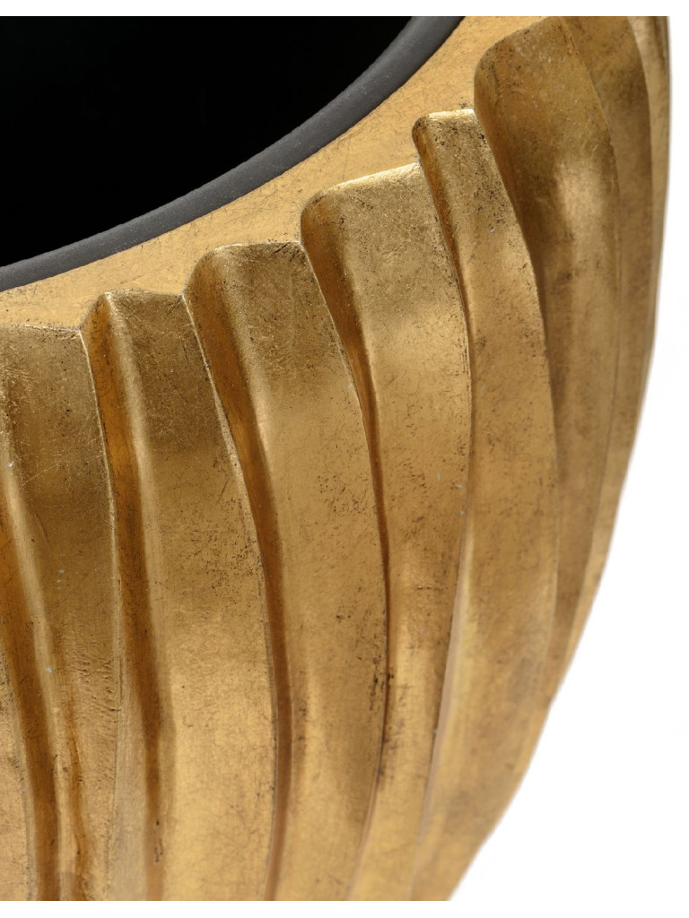 Кашпо TREEZ Effectory Metal Design Wave чаша сусальное золото