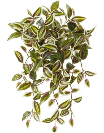 Традесканция зелёно-бело-розовая ампельная искусственная