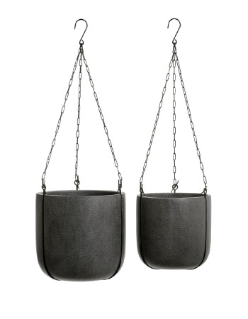 Кашпо подвесное TREEZ Effectory Beton чаша тёмно-серый бетон