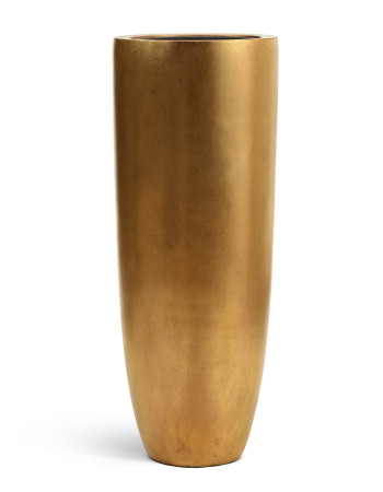 Кашпо TREEZ Effectory Metal Giant высокий конус сусальное золото