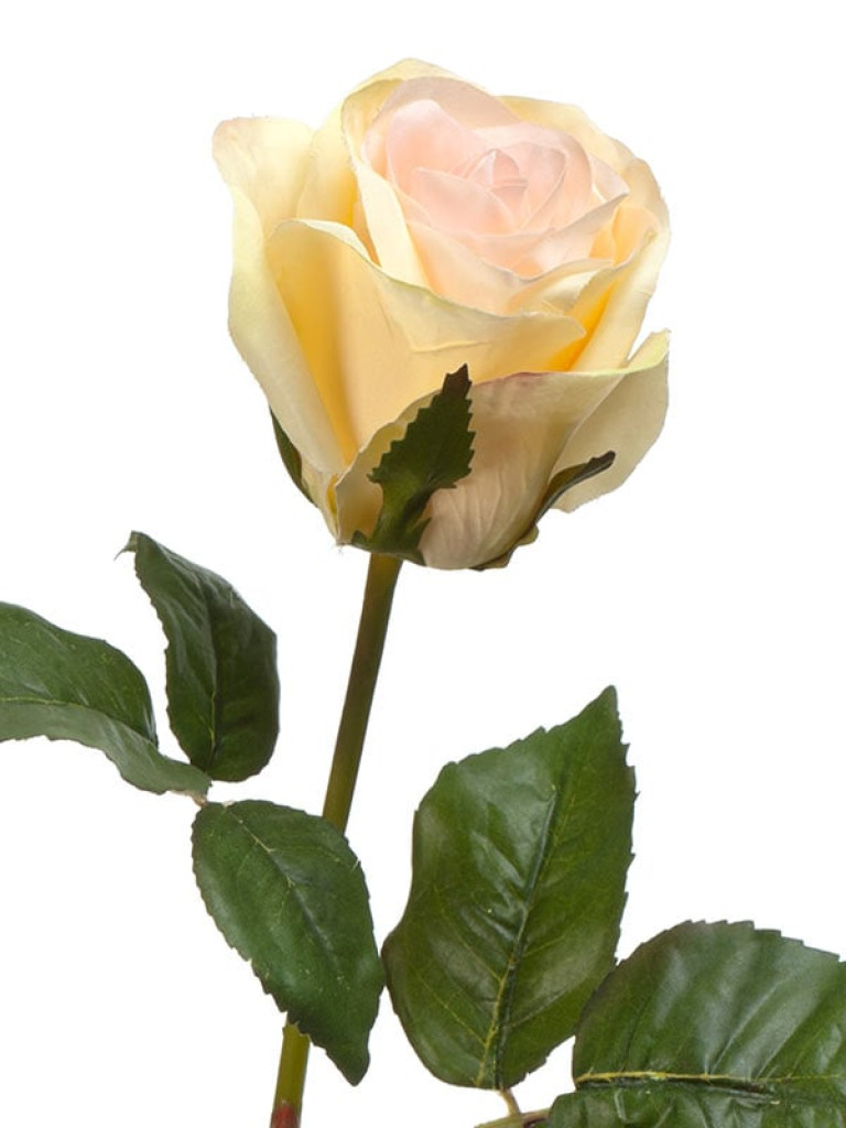 Роза Джулии нежно-персиковая с лимонным искусственная