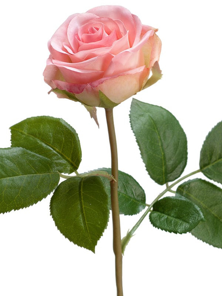 Роза Флорибунда Мидл нежно-розовая искусственная