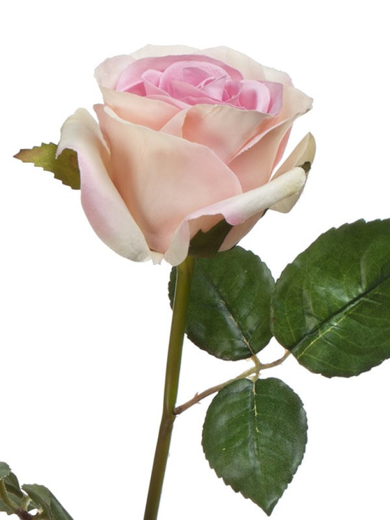 Роза Джулии нежно-розовая с кремовым искусственная