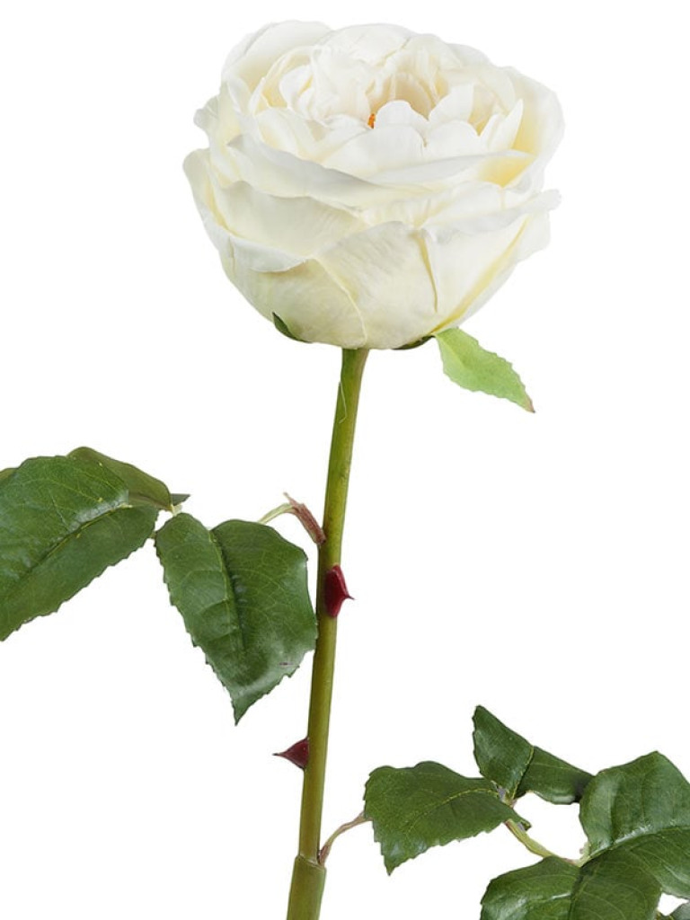 Роза Джема белая ваниль искусственная