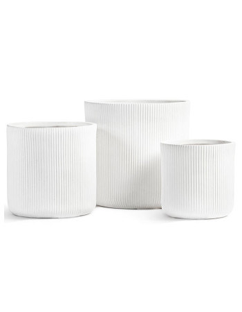 Кашпо TREEZ ERGO Jet цилиндр белый камень Кашпо TREEZ ERGO Jet цилиндр белый камень