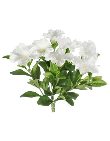 Петуния (куст) с белыми цветами искусственная