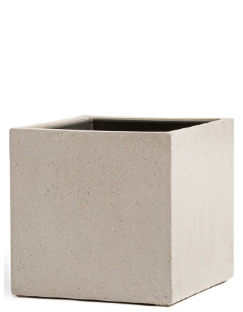 Кашпо TREEZ Effectory Beton куб белый песок Кашпо TREEZ Effectory Beton куб белый песок