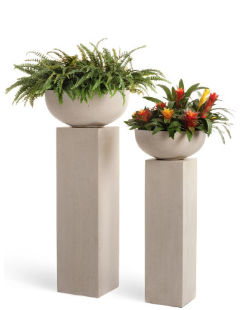 Пьедестал TREEZ Effectory Beton колонна белый песок