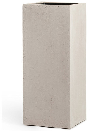 Кашпо TREEZ Effectory Beton высокий куб белый песок Кашпо TREEZ Effectory Beton высокий куб белый песок