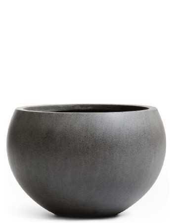 Кашпо TREEZ Effectory Beton полусфера  тёмно-серый бетон