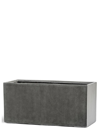 Кашпо TREEZ Effectory Beton низкий прямоугольник тёмно-серый бетон
