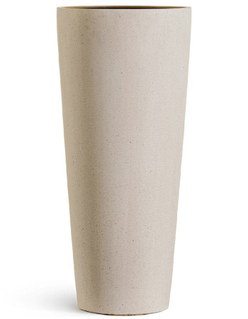 Кашпо TREEZ Effectory Beton высокий конус белый песок Кашпо TREEZ Effectory Beton высокий конус белый песок