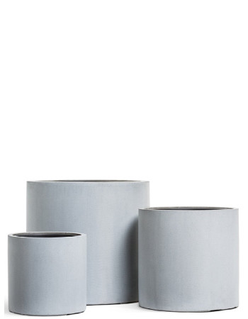 Кашпо TREEZ Effectory Beton цилиндр серый ледник