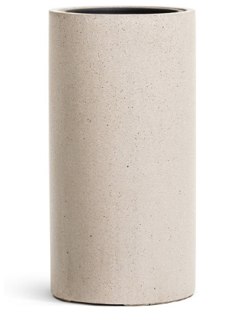 Кашпо TREEZ Effectory Beton высокий цилиндр белый песок Кашпо TREEZ Effectory Beton высокий цилиндр белый песок