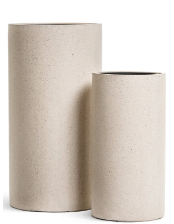 Кашпо TREEZ Effectory Beton высокий цилиндр белый песок Кашпо TREEZ Effectory Beton высокий цилиндр белый песок