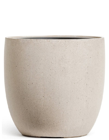 Кашпо TREEZ Effectory Beton оркуглый конус белый песок