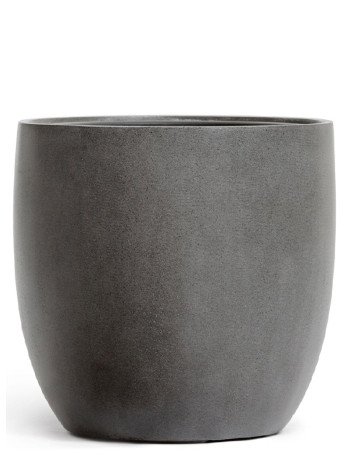 Кашпо TREEZ Effectory Beton оркуглый конус тёмно-серый бетон