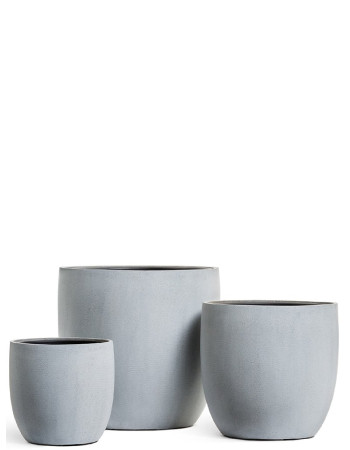 Кашпо TREEZ Effectory Beton оркуглый конус серый ледник