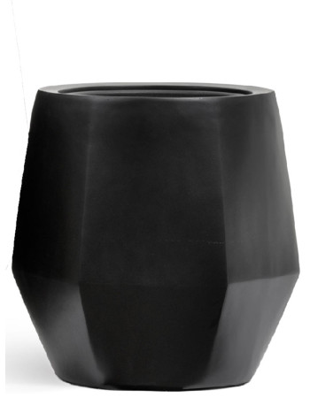 Кашпо TREEZ Effectory Crystal многогранник антрацит